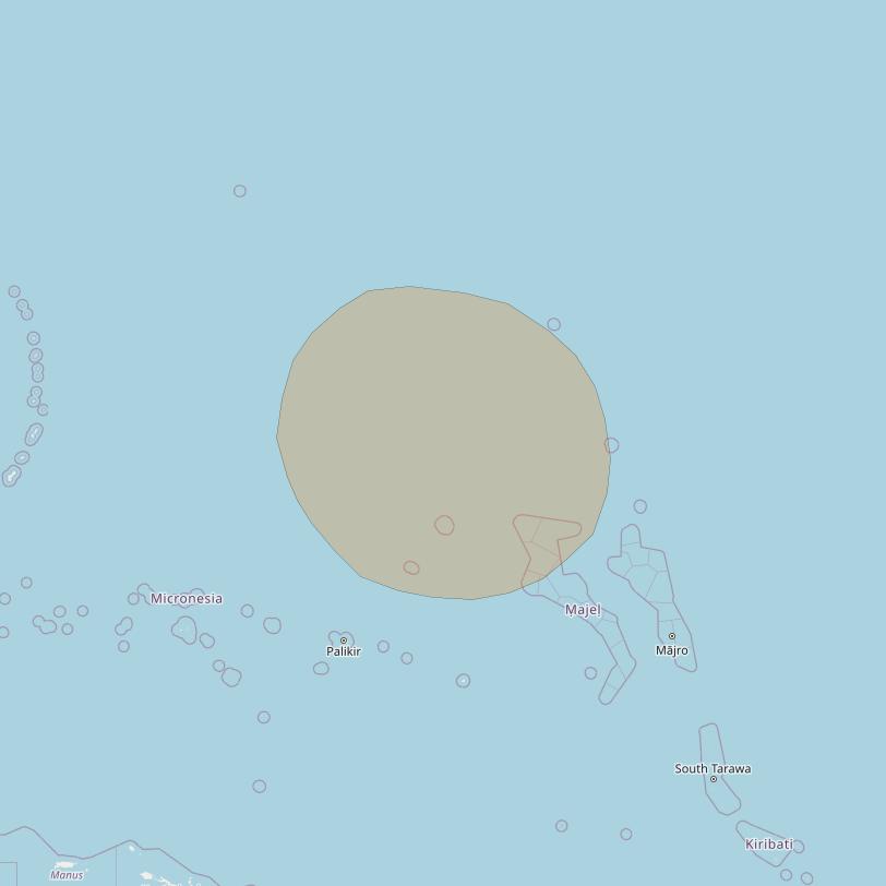 Inmarsat GX3 at 180° E downlink Ka-band S25DL Spot beam coverage map