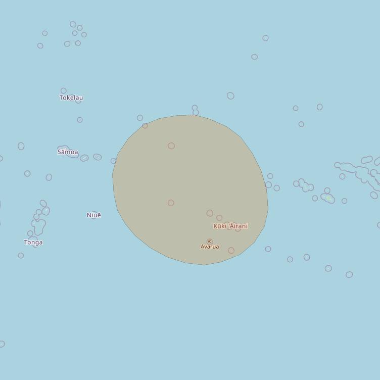 Inmarsat GX3 at 180° E downlink Ka-band S61DL Spot beam coverage map