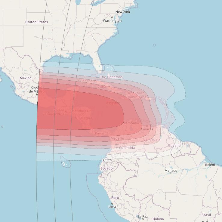 Intelsat 37e at 18° W downlink Ku-band Spot38 User beam coverage map