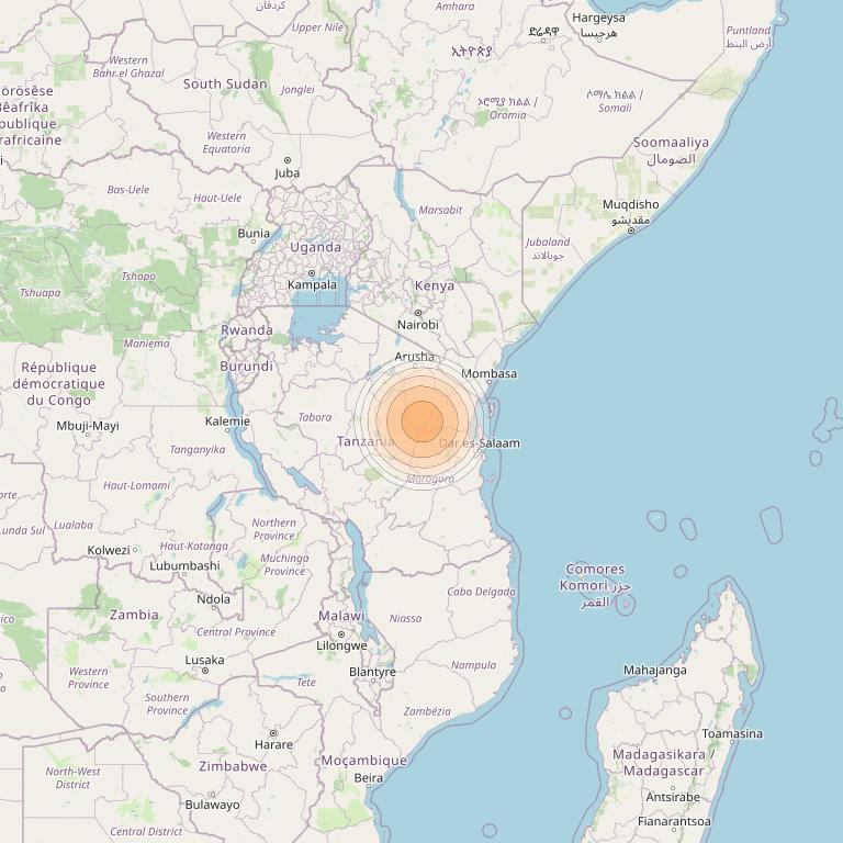 Hylas 2 at 31° E downlink Ka-band Spot43 User beam coverage map