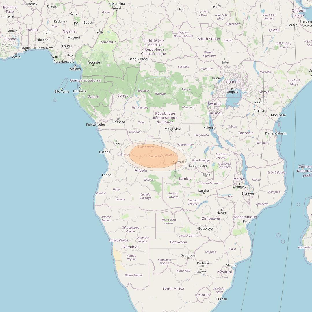 Hylas 4 at 34° W downlink Ka-band S30 User Spot beam coverage map