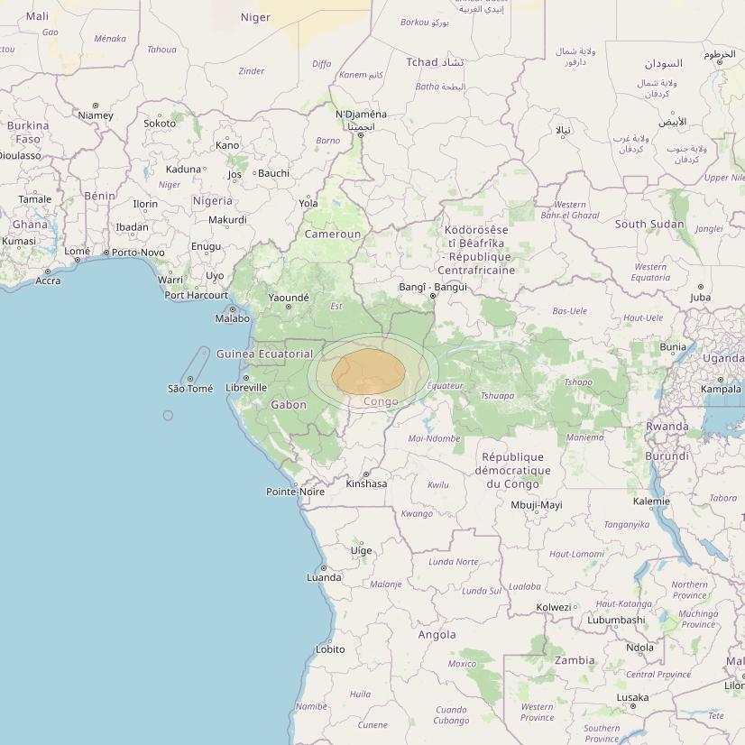 Hylas 4 at 34° W downlink Ka-band S56 User Spot beam coverage map