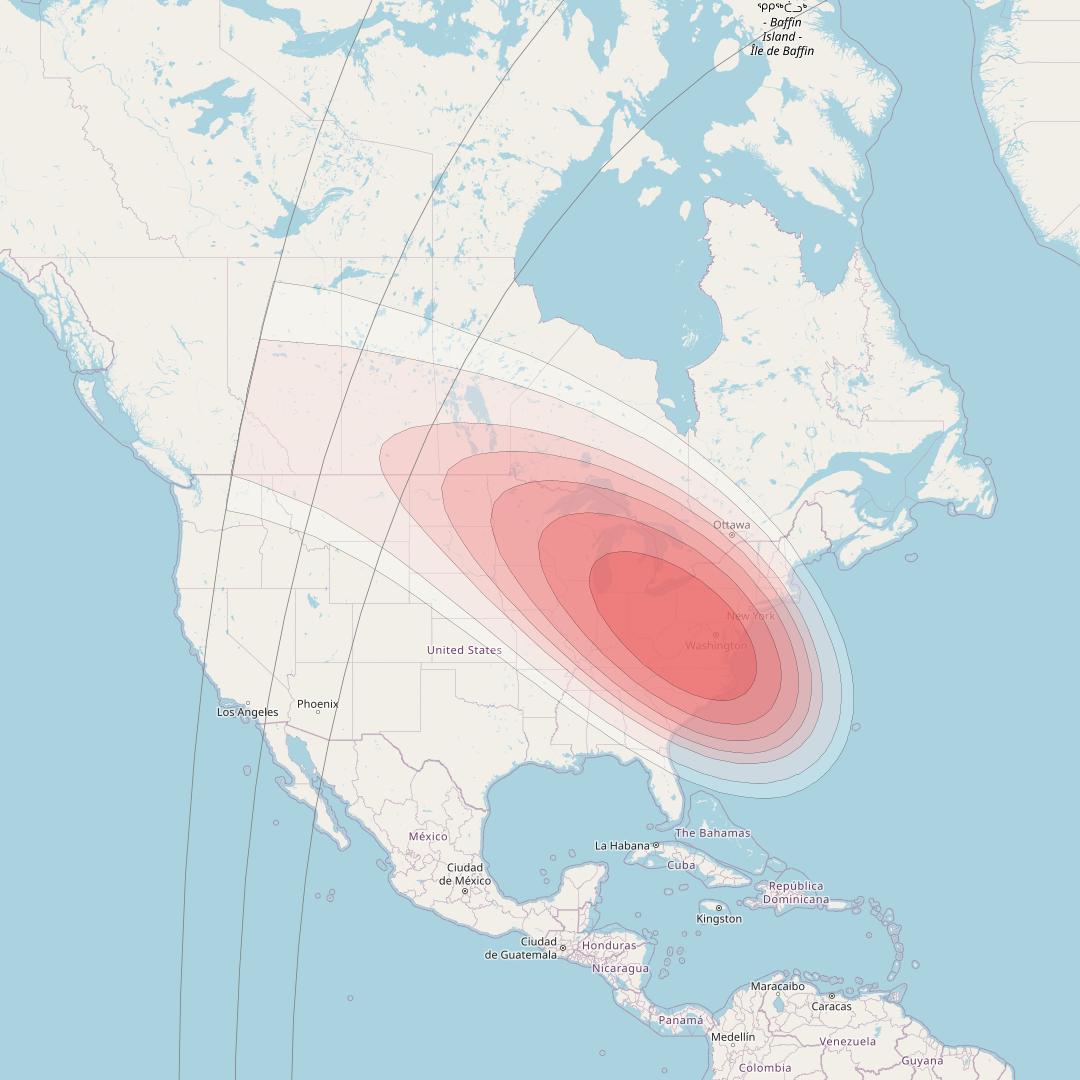 Intelsat 32e at 43° W downlink Ku-band G9VD Gateway beam coverage map