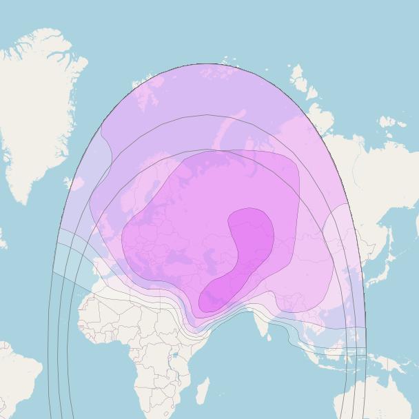 Yamal 601 at 49° E downlink C-band Wide beam coverage map