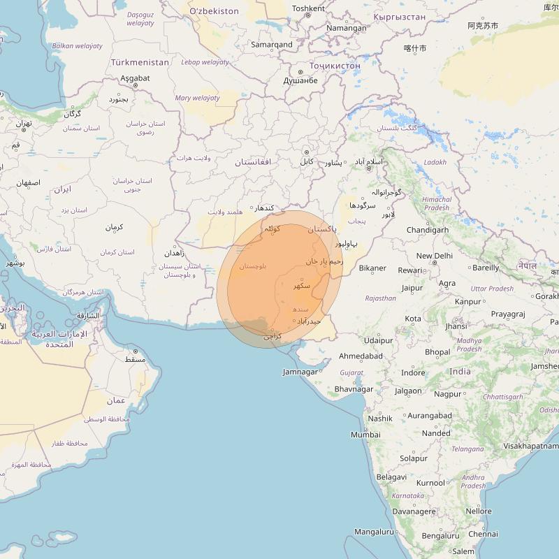 Turksat 4B at 50° E downlink Ka-band S11 User Spot beam coverage map