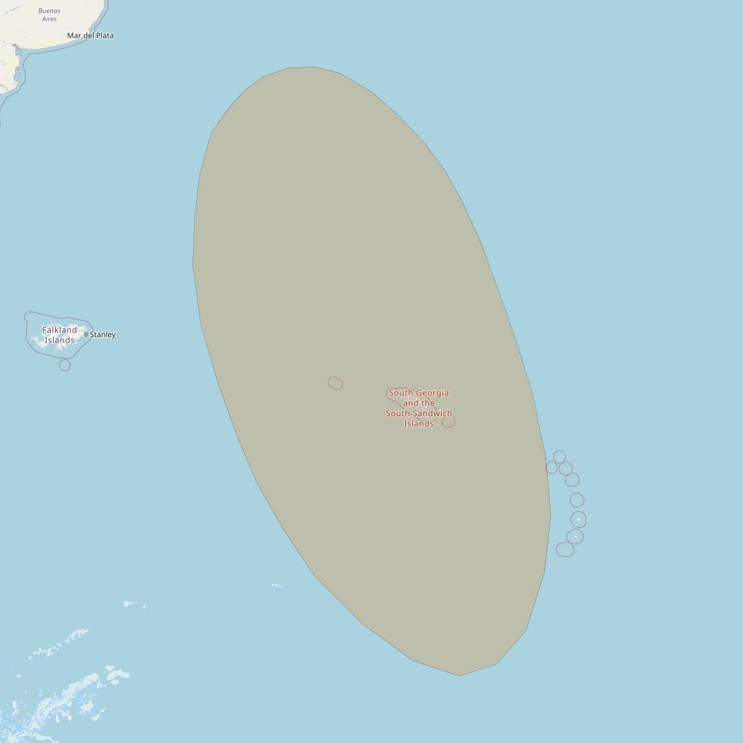 Inmarsat GX2 at 55° W downlink Ka-band S49DL Spot beam coverage map