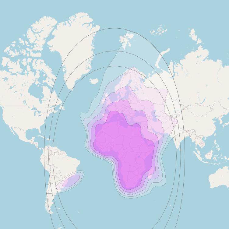 SES 5 at 5° E downlink C-band West Hemi beam coverage map