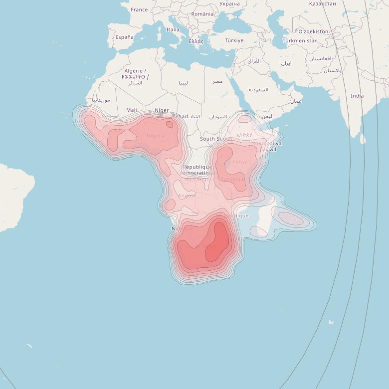 SES 5 at 5° E downlink Ku-band SSA beam coverage map