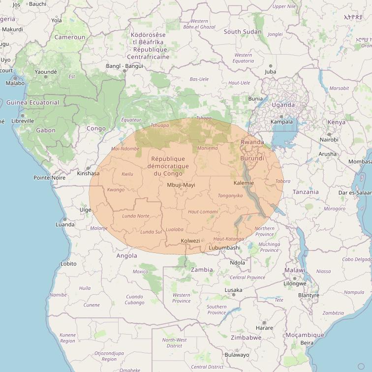 Inmarsat GX1 at 63° E downlink Ka-band S7DL Spot beam coverage map