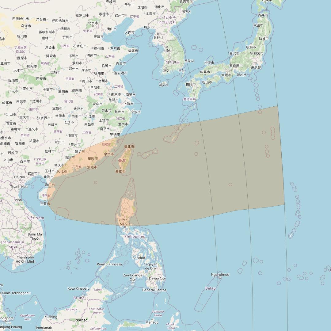 Inmarsat GX1 at 63° E downlink Ka-band S87DL Spot beam coverage map