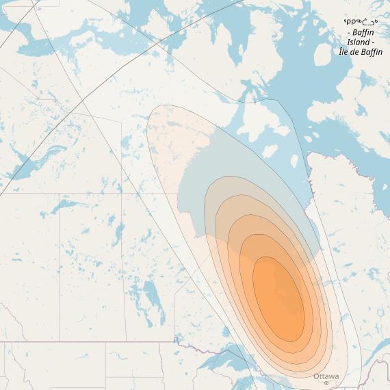 SES 17 at 67° W downlink Ka-band NS10 Spot beam coverage map