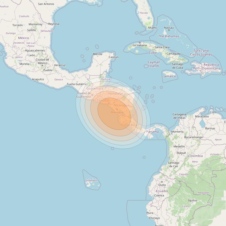 SES 17 at 67° W downlink Ka-band SA09 Spot beam coverage map