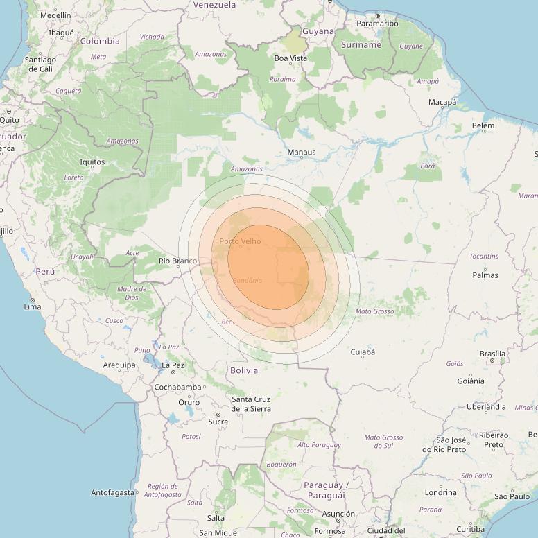 SES 17 at 67° W downlink Ka-band SA33 Spot beam coverage map