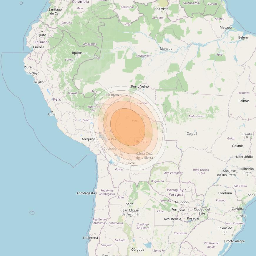 SES 17 at 67° W downlink Ka-band SA37 Spot beam coverage map