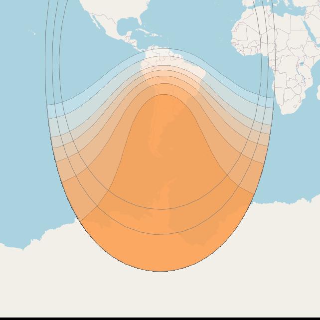 SES 17 at 67° W downlink Ka-band VE01 Spot beam coverage map