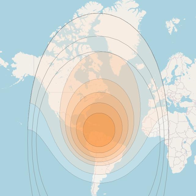 SES 17 at 67° W downlink Ka-band VE02 Spot beam coverage map