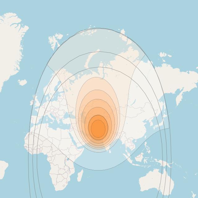 Intelsat 20 at 69° E downlink Ka-band (KLDL/KRDL) beam coverage map