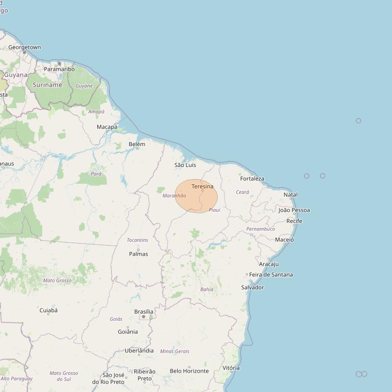 SGDC 1 at 75° W downlink Ka-band Spot06 User beam coverage map