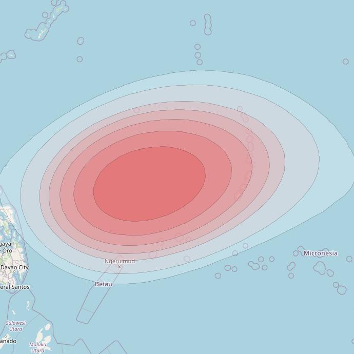 SES 12 at 95° E downlink Ku-band NE17 Spot beam coverage map