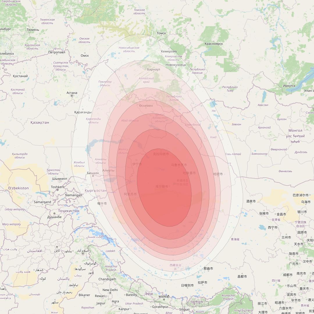 SES 12 at 95° E downlink Ku-band WA03 Spot beam coverage map