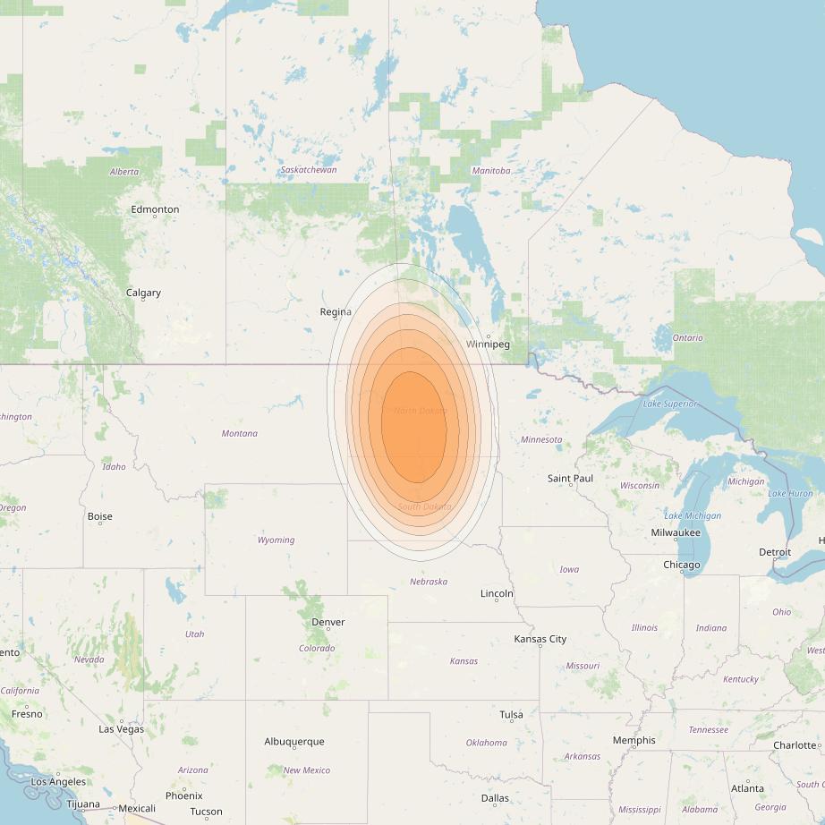 Echostar 19 at 97° W downlink Ka-band G04 Gateway beam coverage map