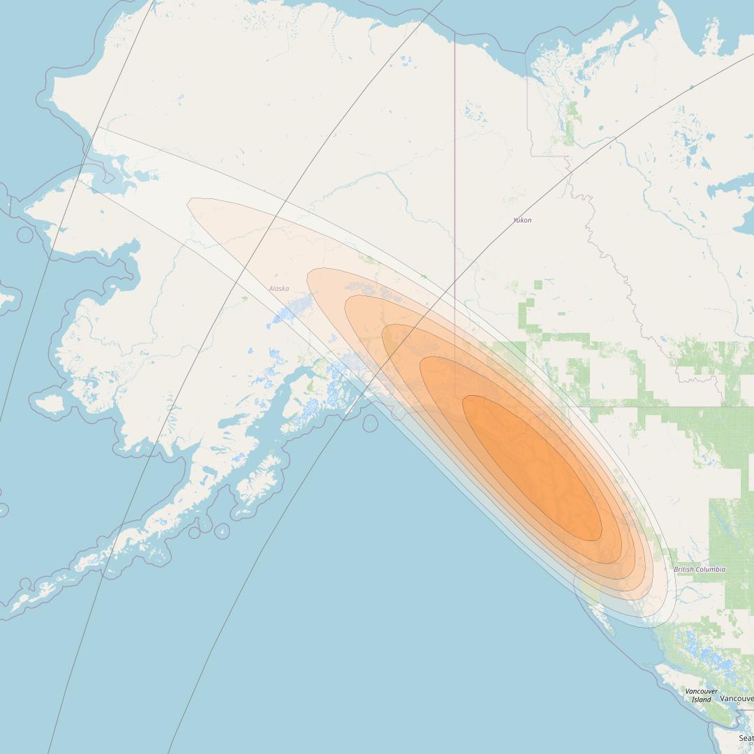 Echostar 19 at 97° W downlink Ka-band U138 User Spot beam coverage map