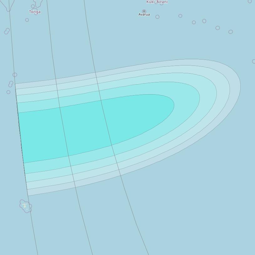 Inmarsat-4F3 at 98° W downlink L-band S008 User Spot beam coverage map