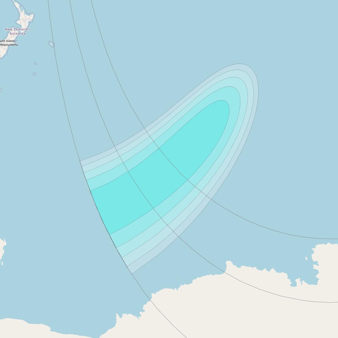 Inmarsat-4F3 at 98° W downlink L-band S054 User Spot beam coverage map