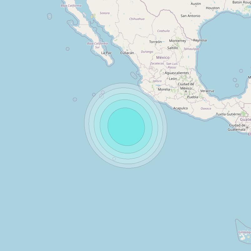 Inmarsat-4F3 at 98° W downlink L-band S077 User Spot beam coverage map