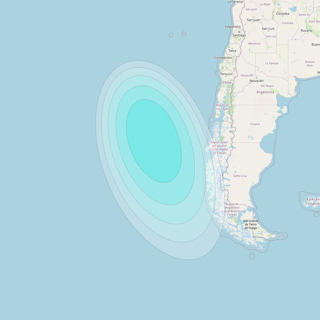 Inmarsat-4F3 at 98° W downlink L-band S113 User Spot beam coverage map