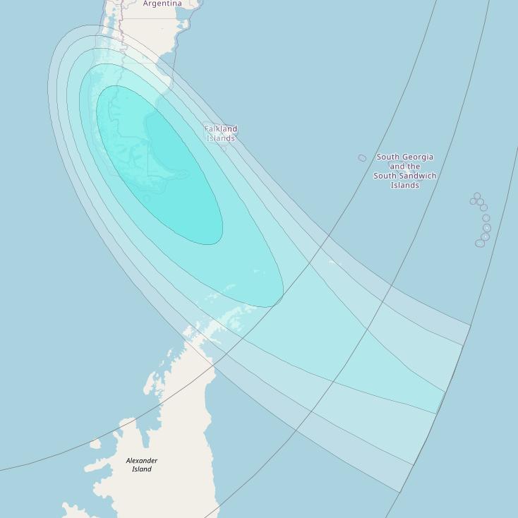 Inmarsat-4F3 at 98° W downlink L-band S126 User Spot beam coverage map