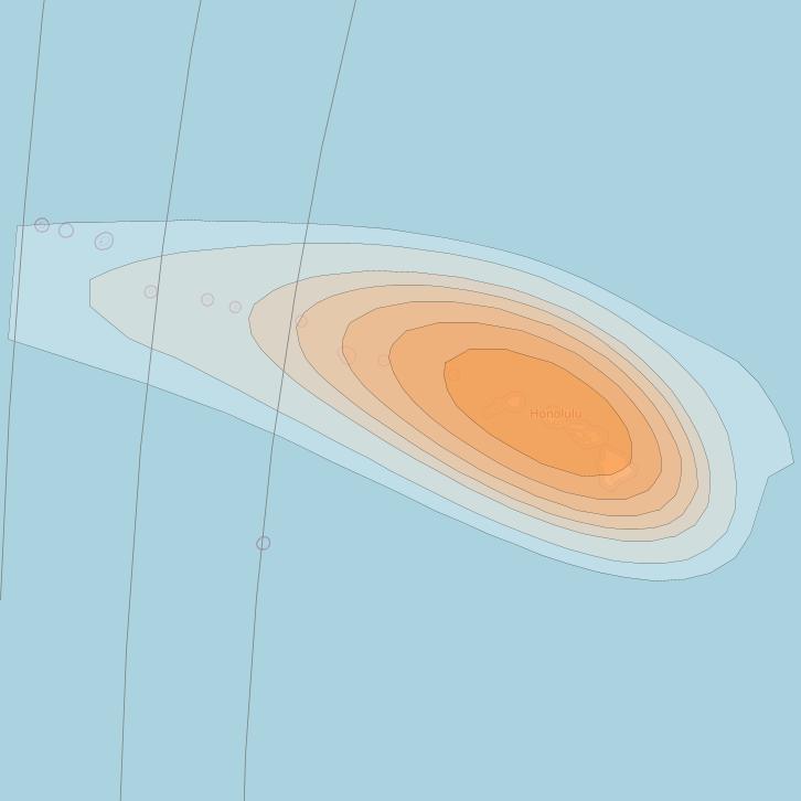 Directv 14 at 99° W downlink Ka-band Spot C01R(Hawaii) beam coverage map